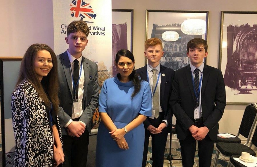 The Rt Hon Priti Patel MP with some of our young conservatives