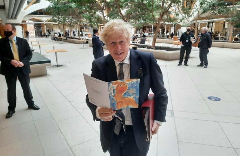 Boris Johnson receives C&N Christmas Card 2020