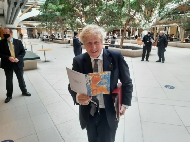 Boris Johnson receives C&N Christmas Card 2020